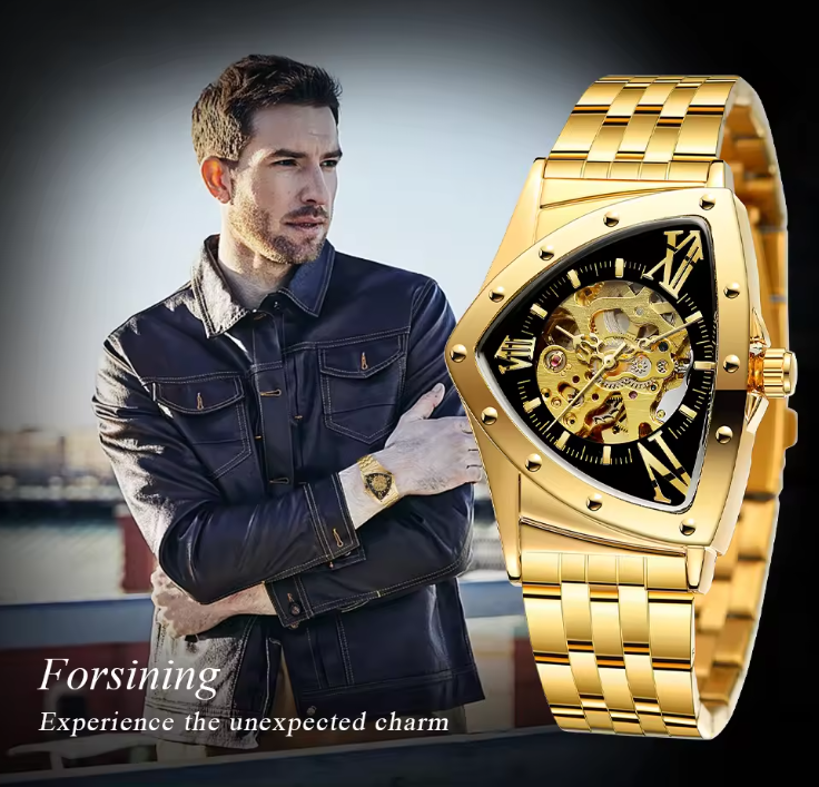 Automatic Golden Waterproof Watch™ - Premium Quality