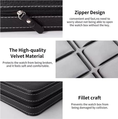 STYLISH WATCH ORGANIZER BOX | ZIPPER CASE