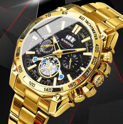 Gold Men's Fashion Watch | Waterproof Automatic Luxury Watch