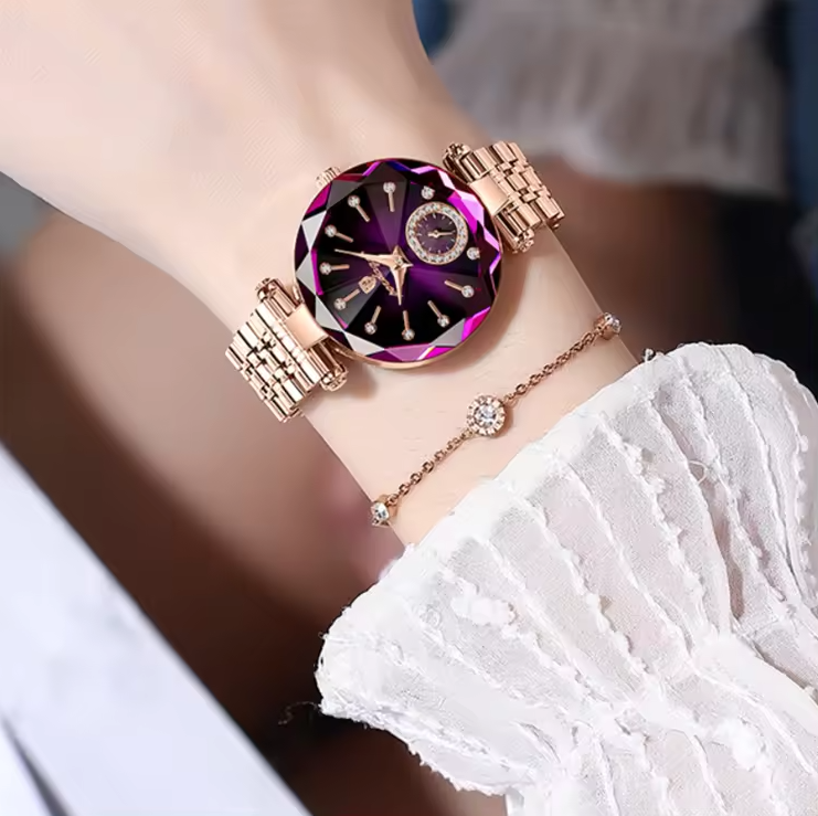 New fashion Rose Gold Luxury Watch for Female