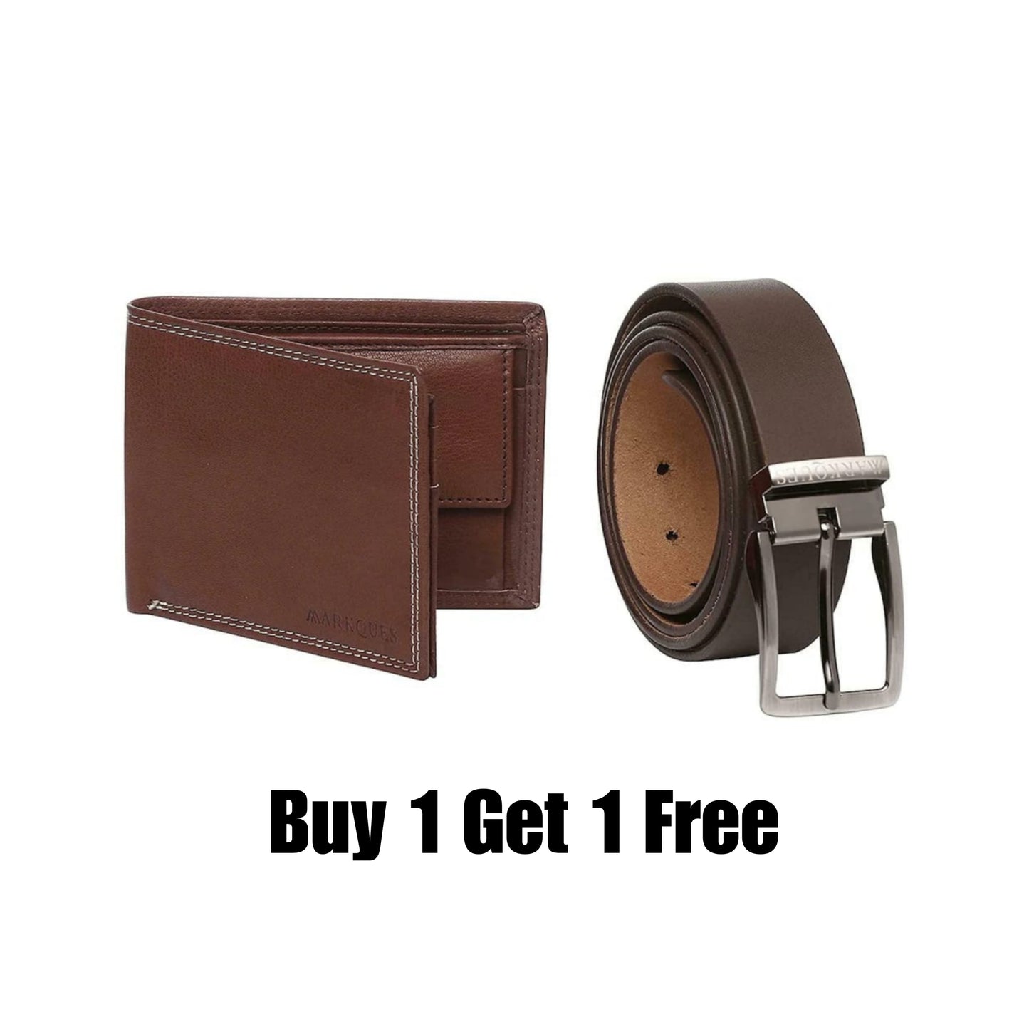 High Quality Leather Belt and Wallet Combo (Pack of 2)